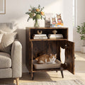 Industrial Litter Box Cabinet, Rustic Brown