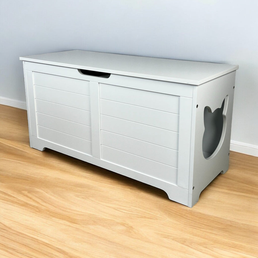 Top-Entry Litter Box Enclosure, White