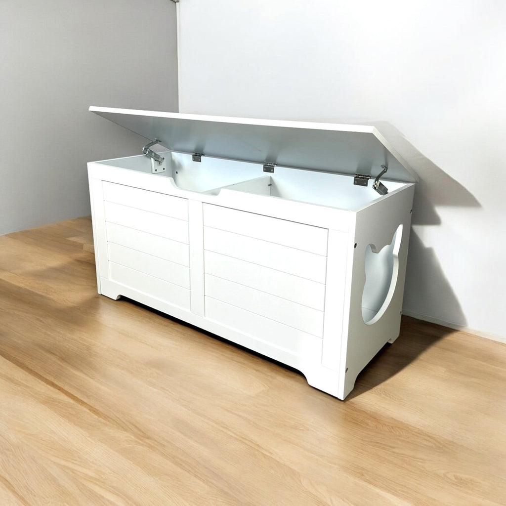 Top-Entry Litter Box Enclosure, White