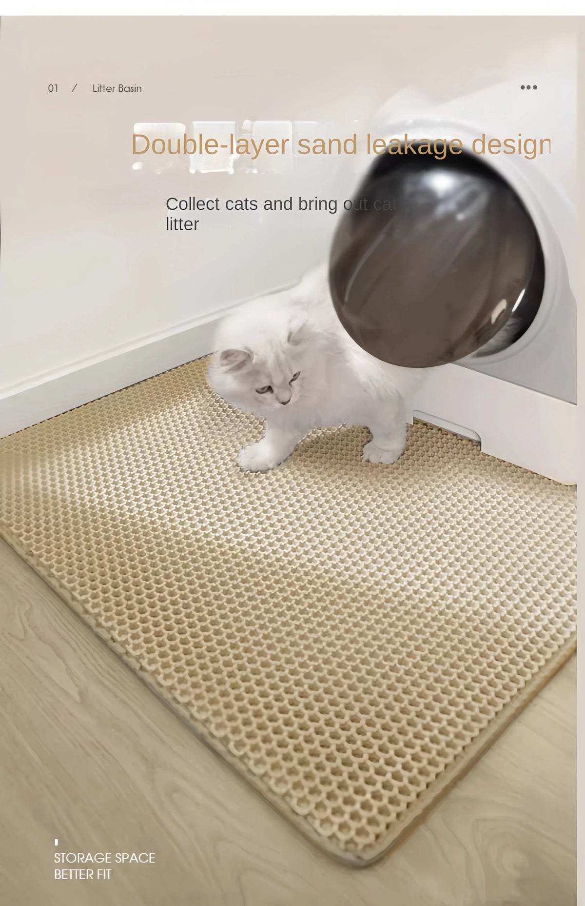 Mini Honeycomb Litter Mat, 12 x 12 in